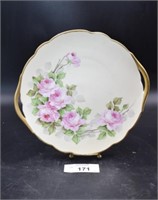 Beautiful Hand Painted Limoges Handled Cake Plate