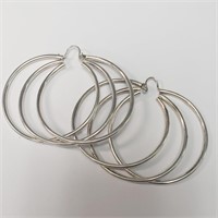 $80 Silver 7.32G Hoop Earrings