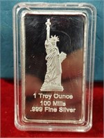 Statue of Liberty Silver Plated Bar