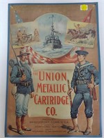 Metal Sign Union Metallic Cartridge Co. Vintage