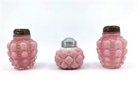 Pink Satin Glass Shakers