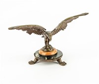 Vintage Bronze Eagle on Marble Base
