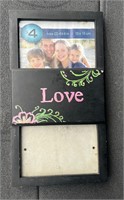 “LOVE” PICTURE FRAME (Holds 4x6 pictures x2)