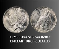 1921-35 Brilliant Uncirculated Peace Silver Dollar