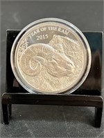 2015 Year of The Ram 1 Oz Silver Round