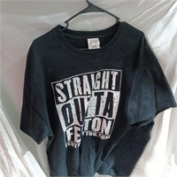 Port & Co Straight Outta Central T Shirt in Black