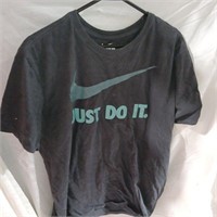 Nike Just Do It Black Turquoise Swoosh T Shirt
