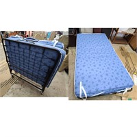 Portable Metal Folding Bed with Blue Foam