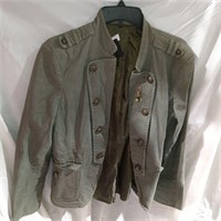 Attention Womens Military Style Jean Coat Olive