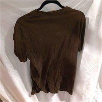 T-Shirt Mens Short Sleeves Brown