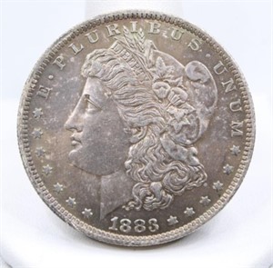 1883-O UNCIRCULATED SILVER DOLLAR.