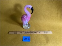 Glass flamingo