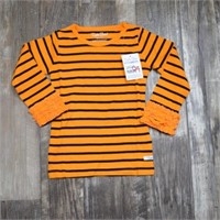 Ruffle Butts 4T Orange\black stripe ruffled