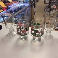 Vtg Christmas glassware