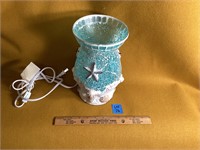 Lighted mosaic sea vase
