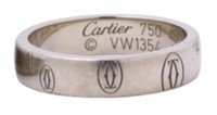 18k Gold Cartier Logo Ring