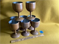 Copper cups set of 8