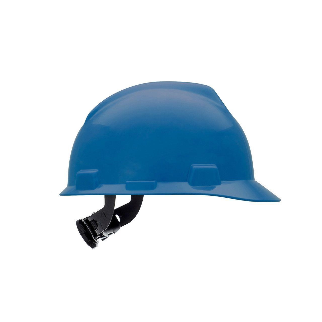 Twelve (12) V-Gard Slotted Cap, Blue Hard Hats
