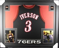 Autographed Allen Iverson Custom Framed Jersey