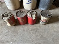 Set of four gas cans
