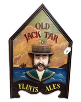 Old Jack Tar Tavern Wood Carved / Painted Bar Sign