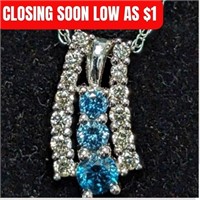 $2200 18K Natural Treated Blue Diamond (0.32ct)