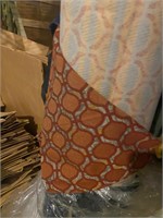 Pattern roll commercial fabric upholstery orange