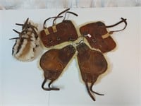 3 Pairs of Sheepskin/Leather Horse Boots