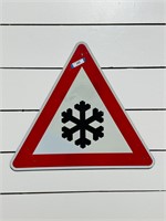 German " Watch For Falling Snow" Road Sign