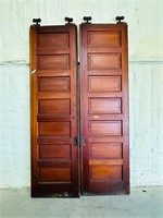 Pair of 7 Panel Barn Style Doors