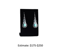 Turquoise Opal Native American Style Earrings