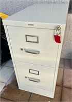2 Drawer Metal File Cabinet with Key