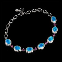 Natural Paraiba Blue Opal Bracelet
