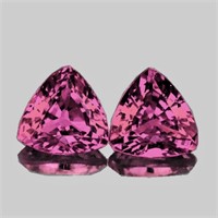 Natural Trillion Pink Sapphire Pair{Flawless-VVS}