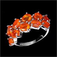 Natural Mexican Orange Opal Ring