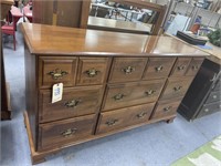 Wooden Dresser w/Mirror 18" x 59"L x 33"H