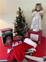 Christmas Decor Lot-Stockings and more