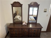 MCM Owosso Dresser Double Mirror Solid Wood