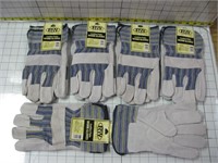 (6) Pair Large Leather Gloves