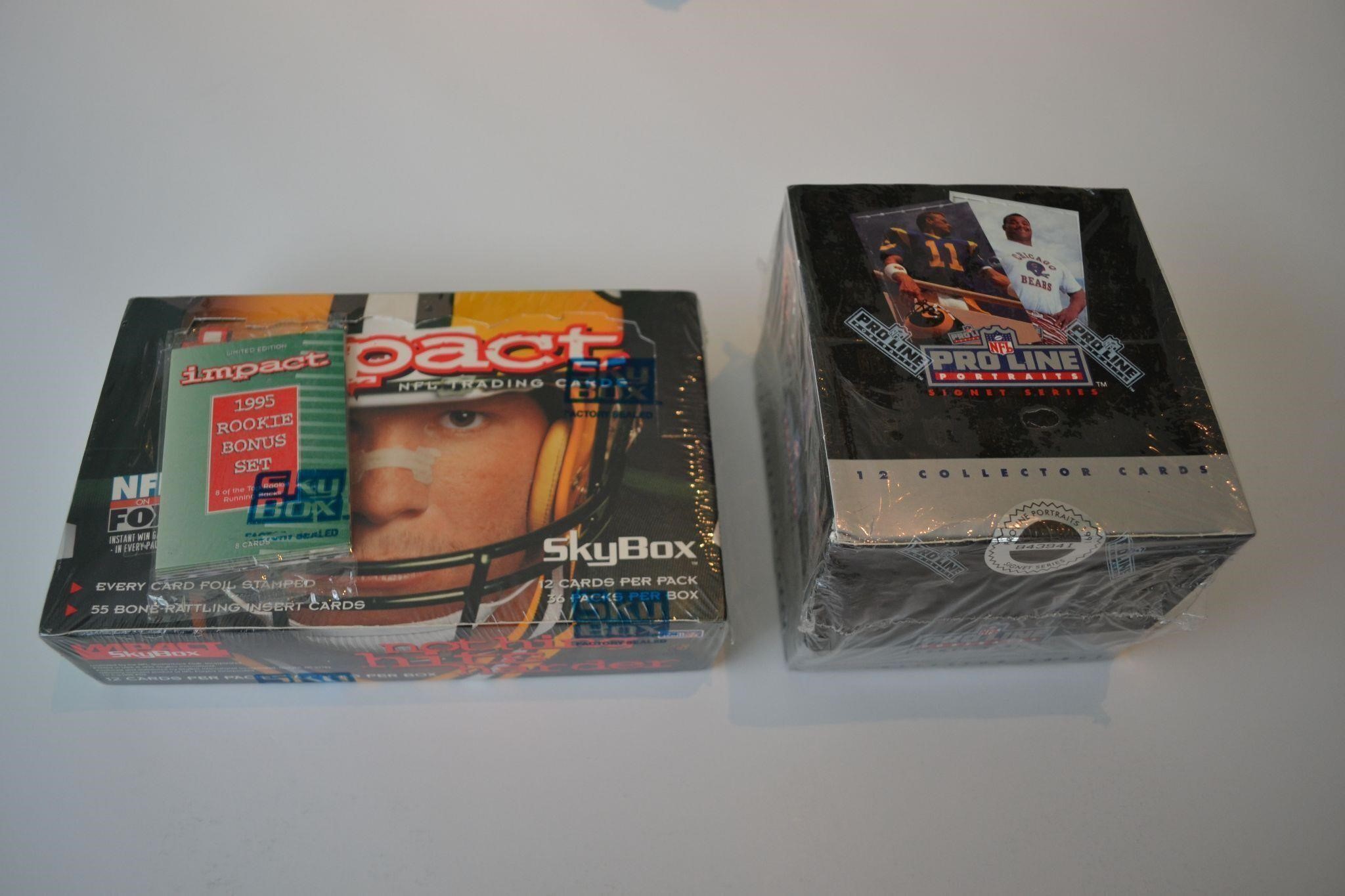Two Unopened Boxes of Football Cards