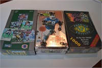 Three Unopened Boxes of Football Cards