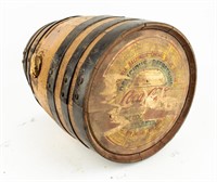 Antique Coca Cola Wooden Barrel w/ Label