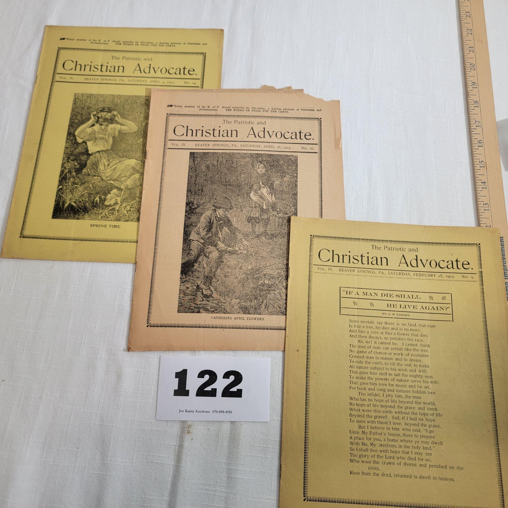 3 Issues of the Christian Advocate