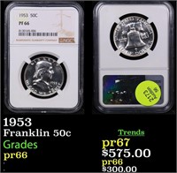 Proof NGC 1953 Franklin Half Dollar 50c Graded pr6
