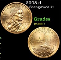 2008-d Sacagawea Dollar 1 Grades GEM++ Unc