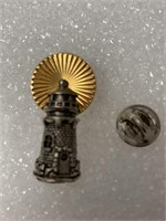 2000 Avon Lighthouse Pin - two tone