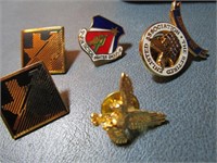 Collection of Vtg Military Pins & Related 5 pcs