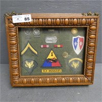 Personal Military Patches & Medals Shadowbox