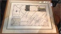Historic Map of English Army 1755, handsigned and
