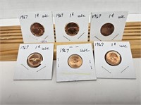 6-1967 PENNIES UNC